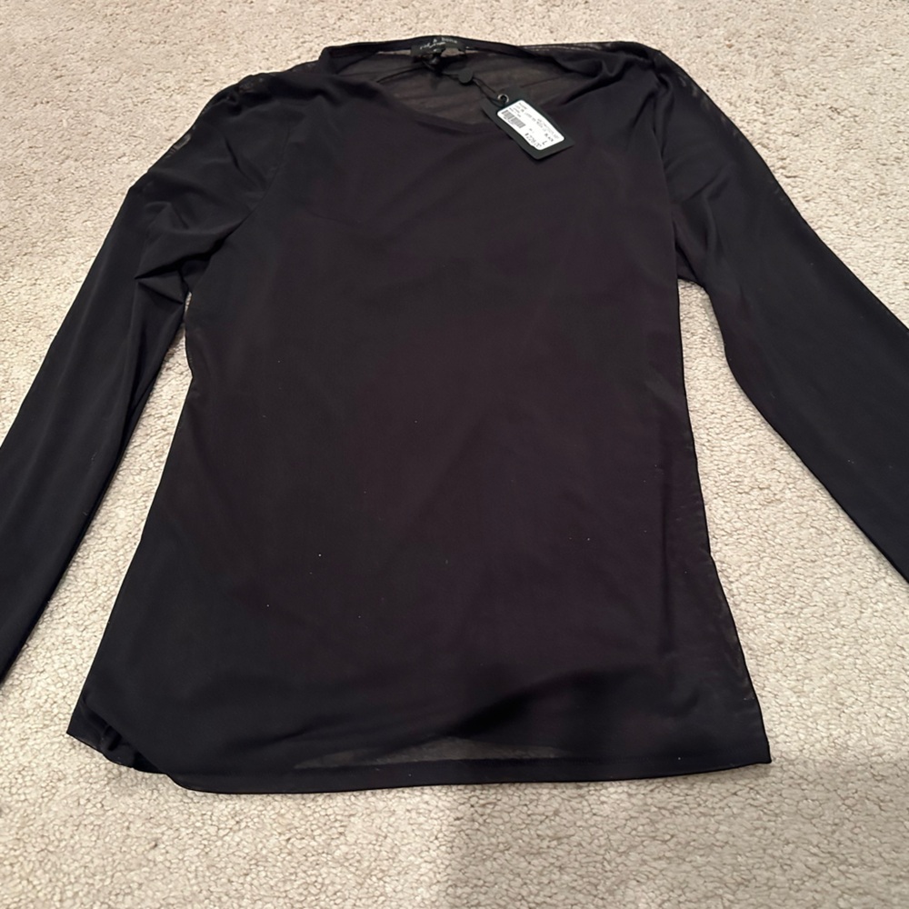 rag & bone Luca Double Layer mixed media top size large